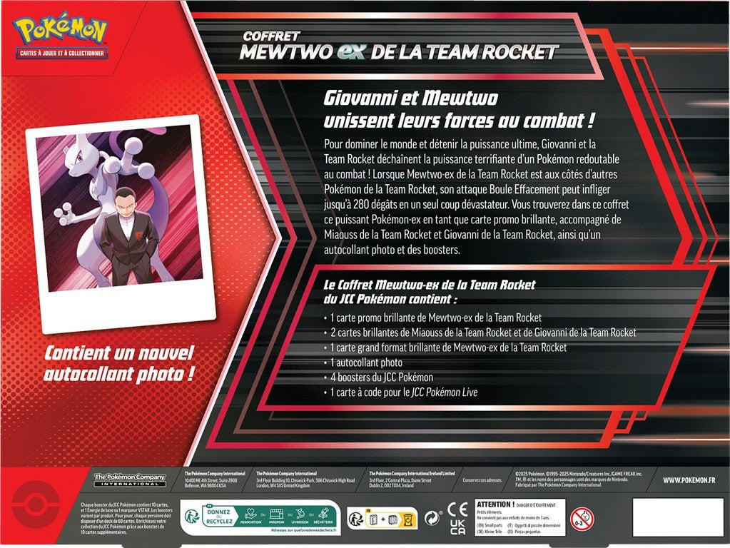 Pokémon - Coffret Mewtwo Ex de la Team Rocket (Juin 2025)