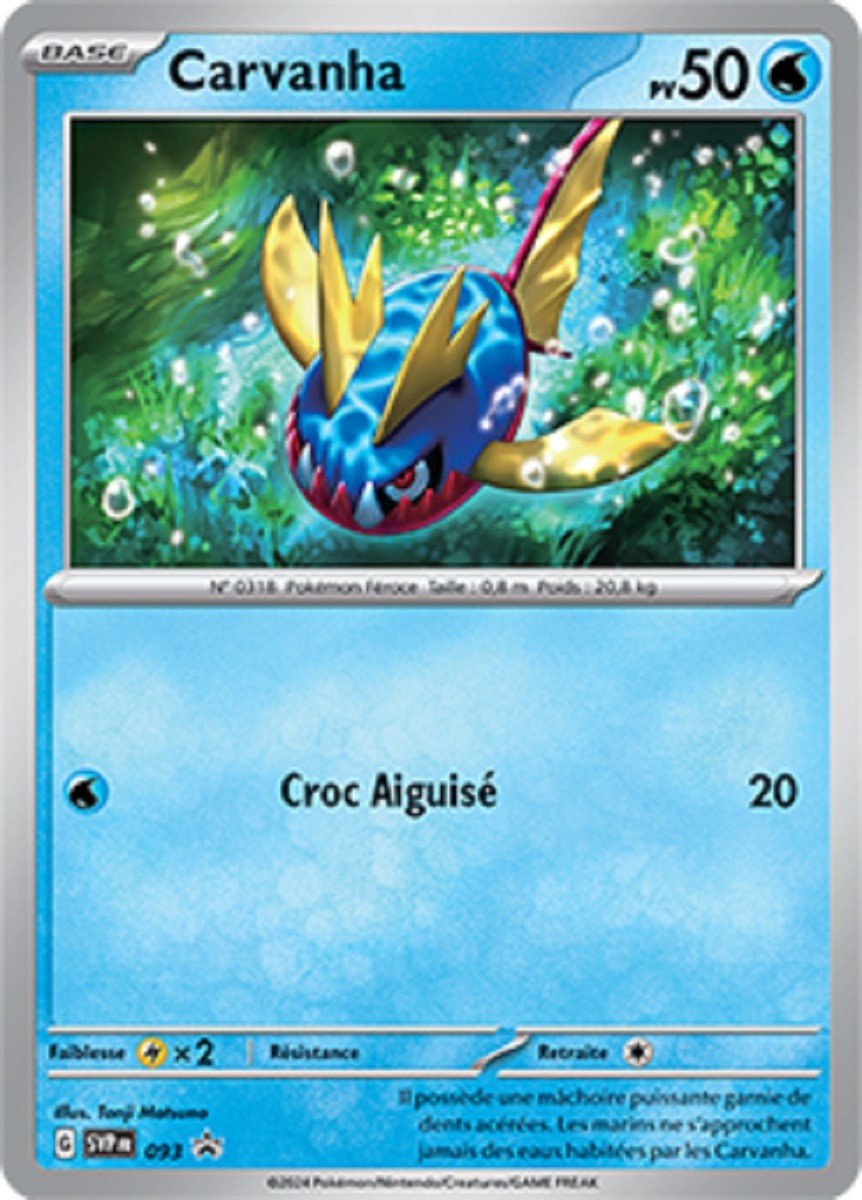 Carvanha (SVP 093) - Promo Écarlate & Violet - Carte Pokémon