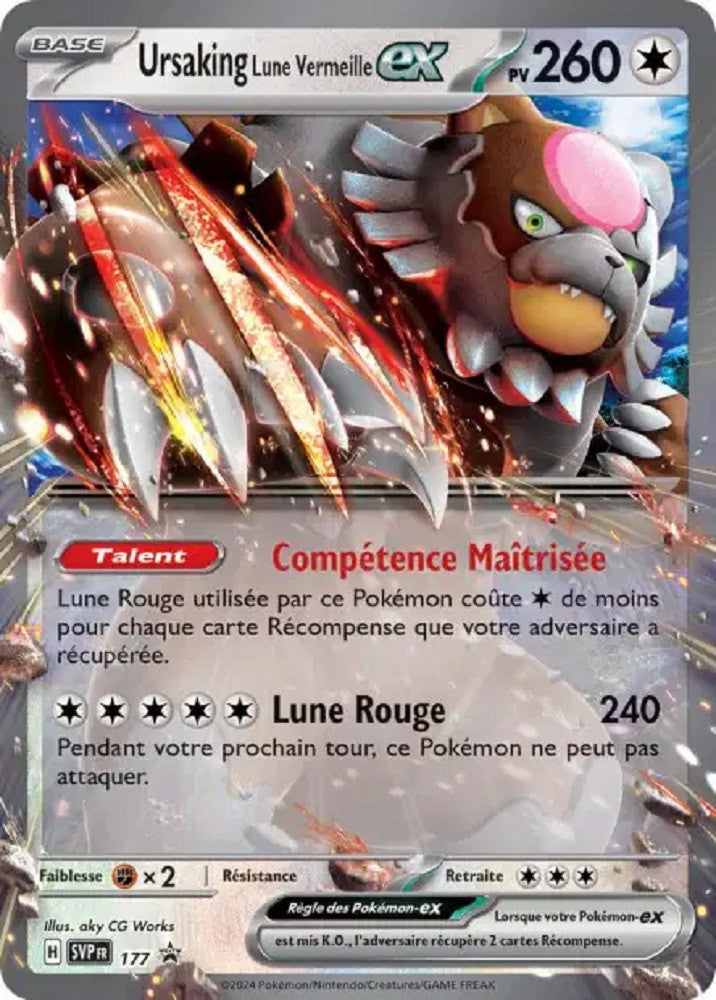 Ursaking Lune Vermeille ex (SVP 177) - Promo Écarlate & Violet - Carte Pokémon