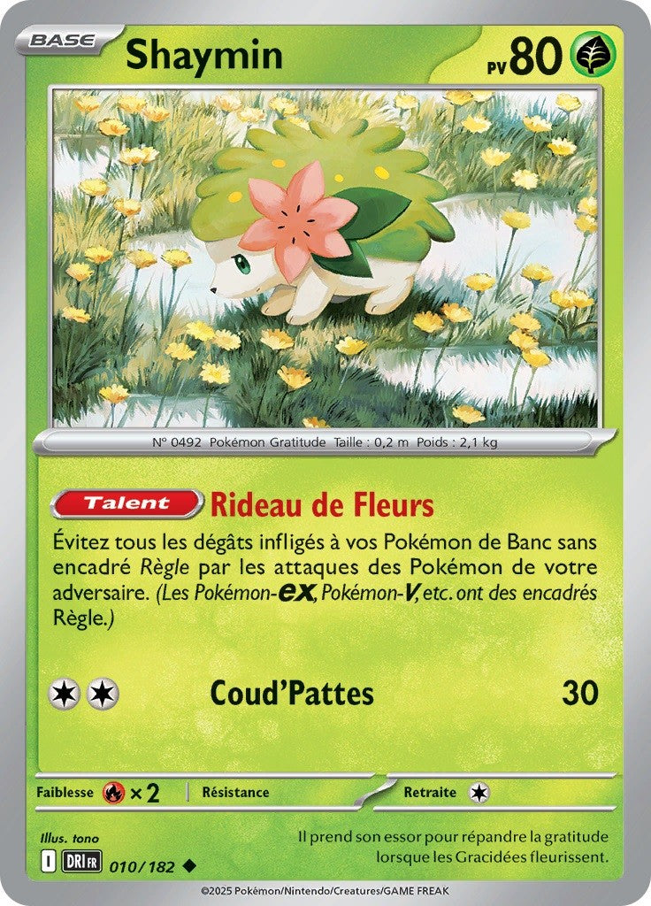Shaymin (DRI 010) - Rivalités Destinées - Carte Pokémon