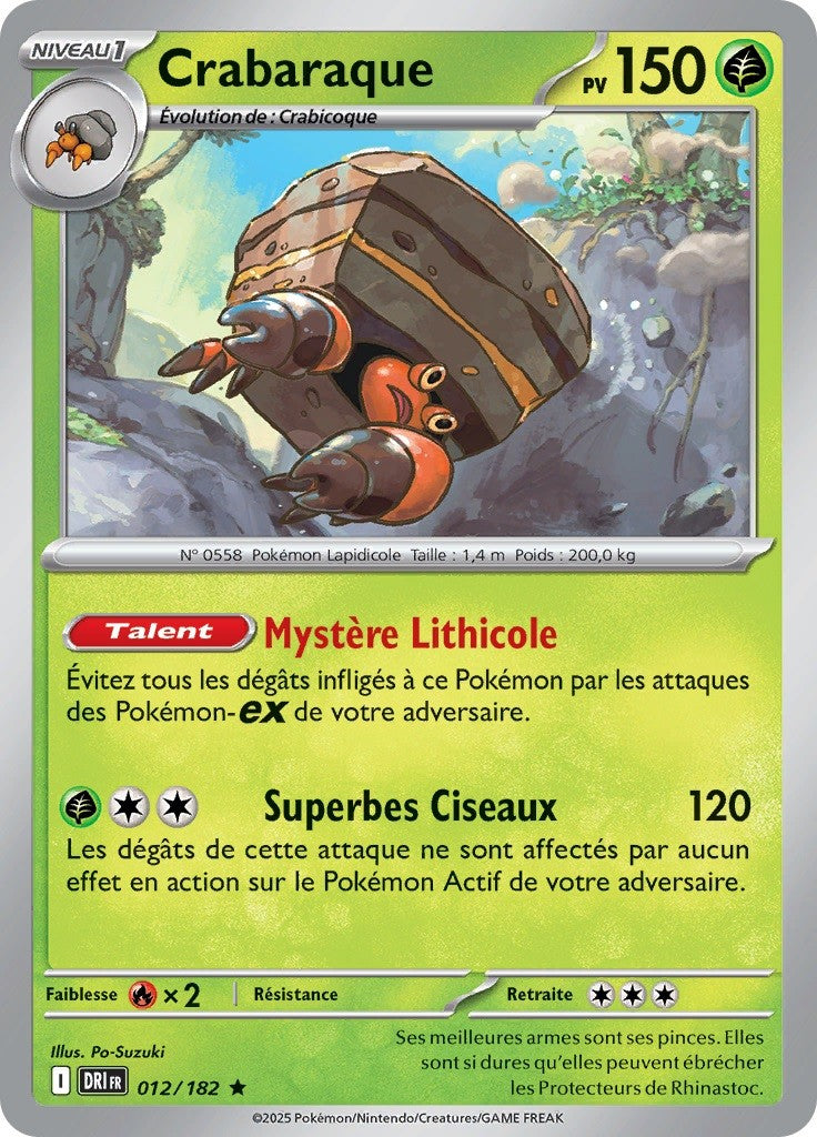 Crabaraque (DRI 012) - Rivalités Destinées - Carte Pokémon