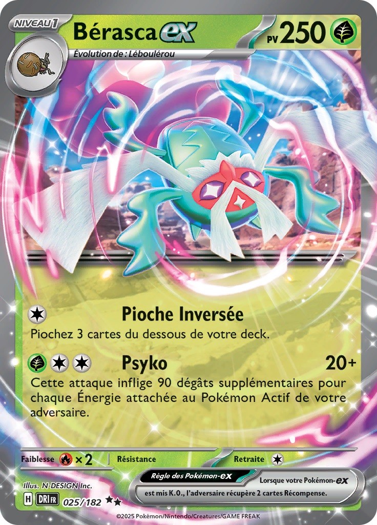 Bérasca ex (DRI 025) - Rivalités Destinées - Carte Pokémon