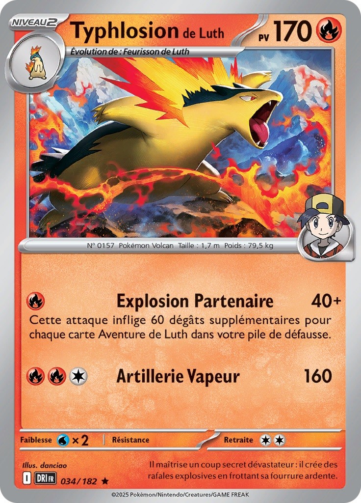 Typhlosion de Luth (DRI 034) - Rivalités Destinées - Carte Pokémon