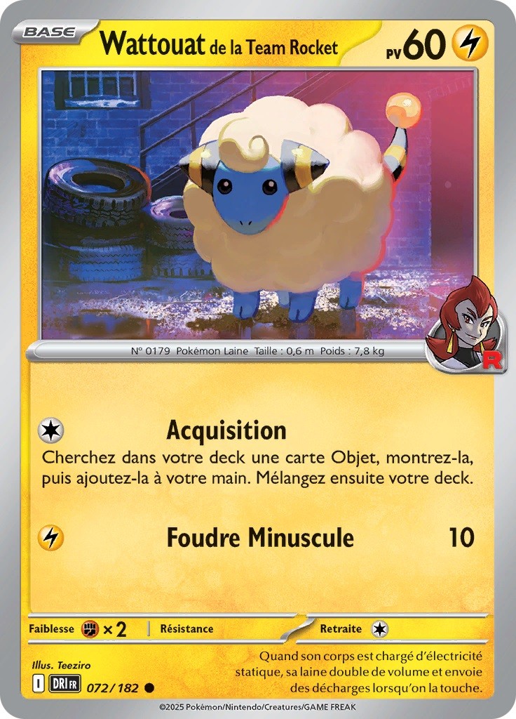 Wattouat de la Team Rocket (DRI 072) - Rivalités Destinées - Carte Pokémon