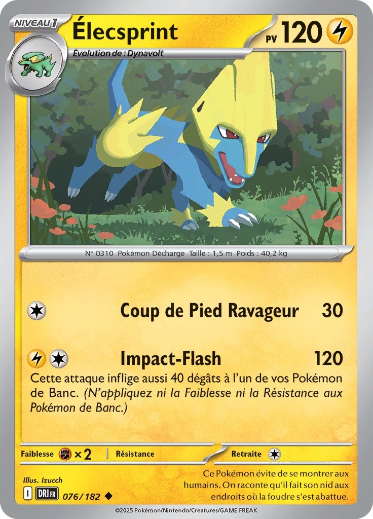 Élecsprint (DRI 076) - Rivalités Destinées - Carte Pokémon