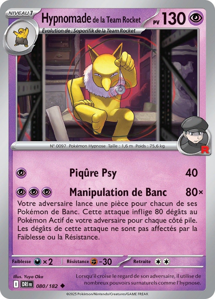 Hypnomade de la Team Rocket (DRI 080) - Rivalités Destinées - Carte Pokémon