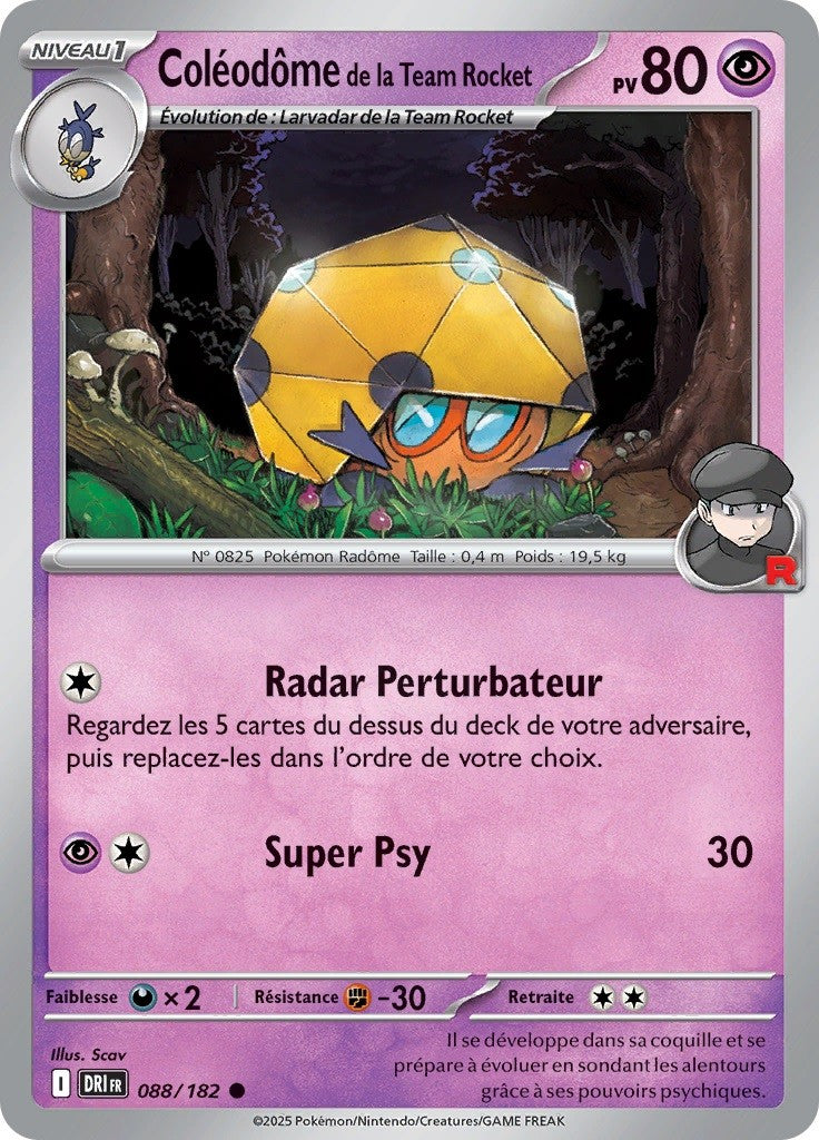 Coléodôme de la Team Rocket (DRI 088) - Rivalités Destinées - Carte Pokémon