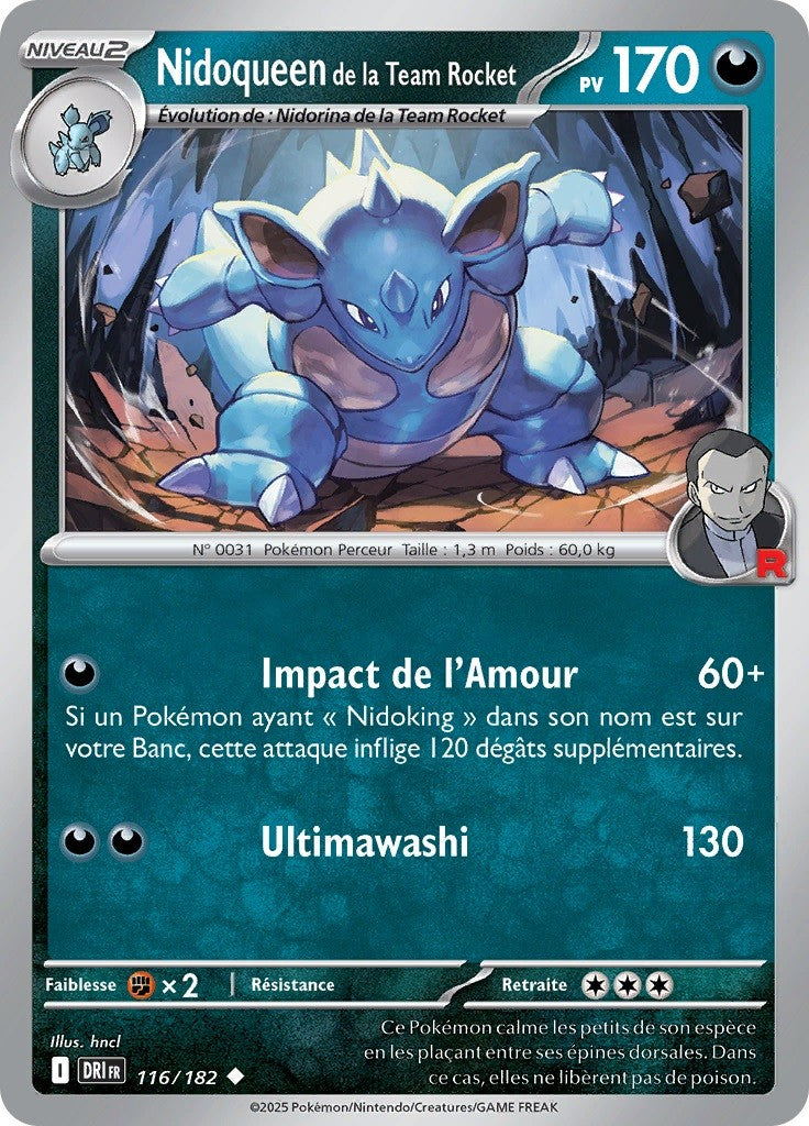 Nidoqueen de la Team Rocket (DRI 116) - Rivalités Destinées - Carte Pokémon