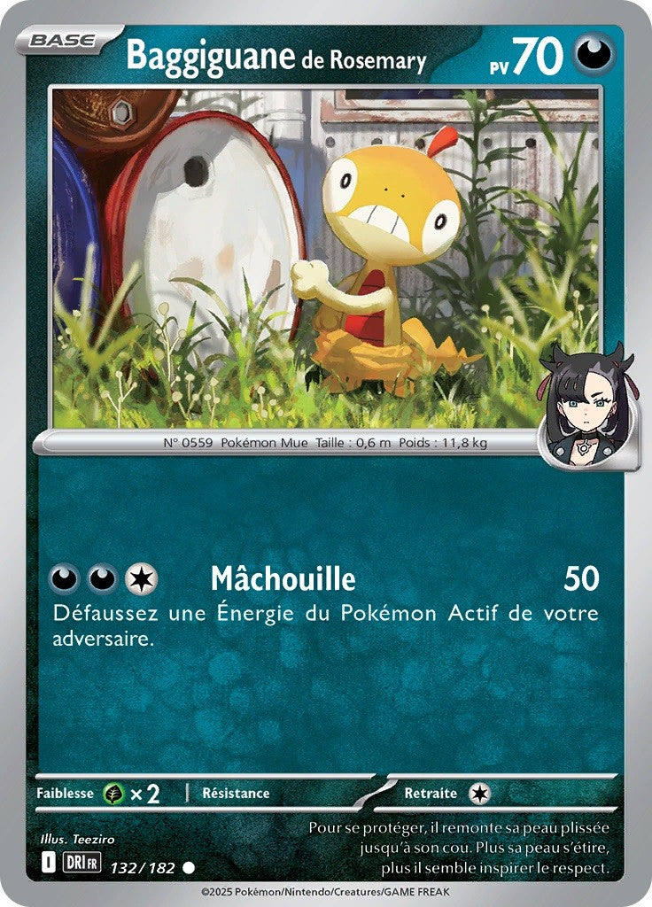 Baggiguane de Rosemary (DRI 132) - Rivalités Destinées - Carte Pokémon