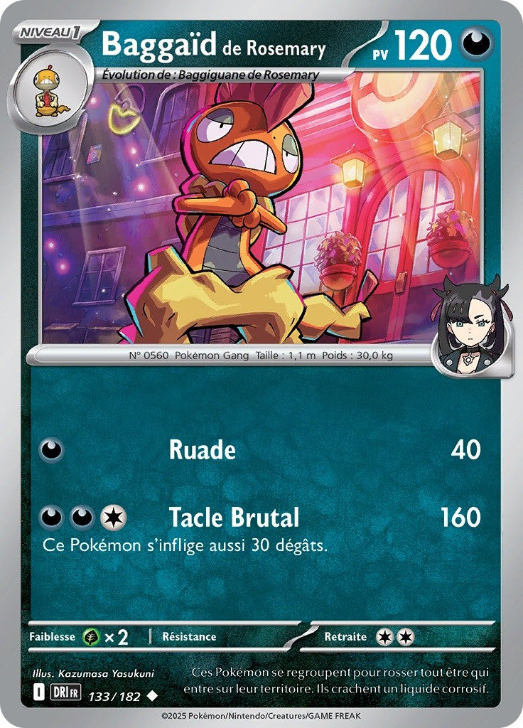 Baggaïd de Rosemary (DRI 133) - Rivalités Destinées - Carte Pokémon