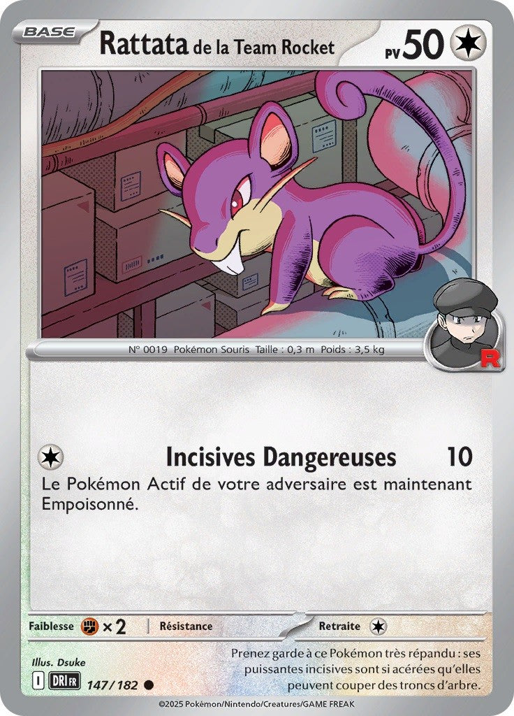Rattata de la Team Rocket (DRI 147) - Rivalités Destinées - Carte Pokémon