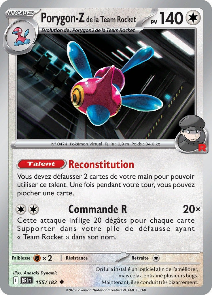 Porygon-Z de la Team Rocket (DRI 155) - Rivalités Destinées - Carte Pokémon