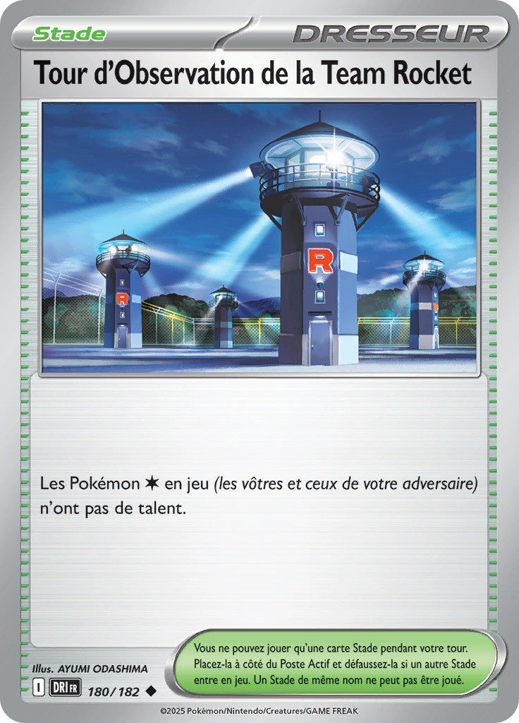Tour d'Observation de la Team Rocket (DRI 180) - Rivalités Destinées - Carte Pokémon