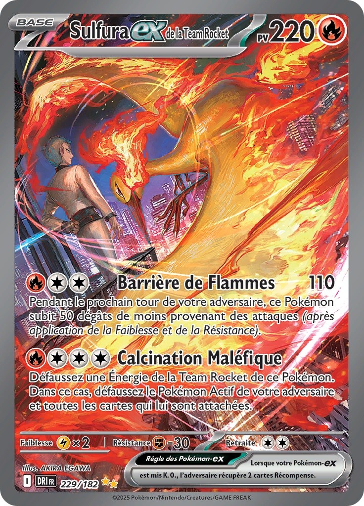 Sulfura ex de la Team Rocket (DRI 229) - Rivalités Destinées - Carte Pokémon