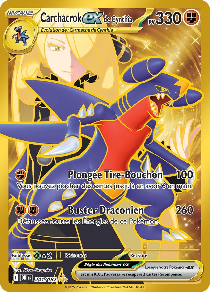 Carchacrok ex de Cynthia (DRI 241) - Rivalités Destinées - Carte Pokémon