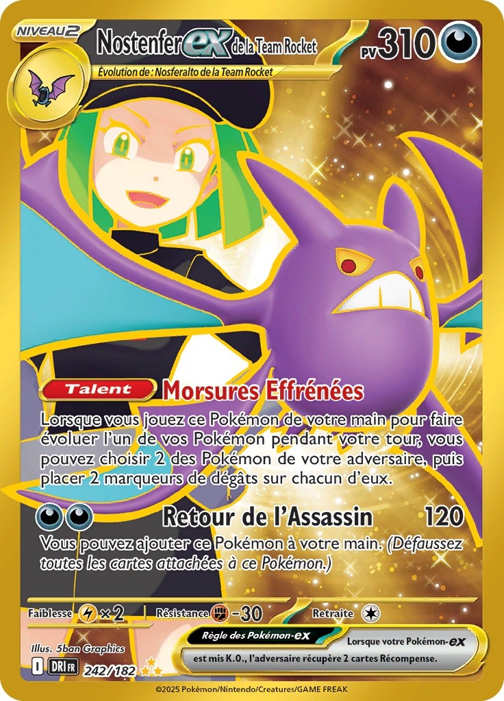 Nostenfer ex de la Team Rocket (DRI 242) - Rivalités Destinées - Carte Pokémon