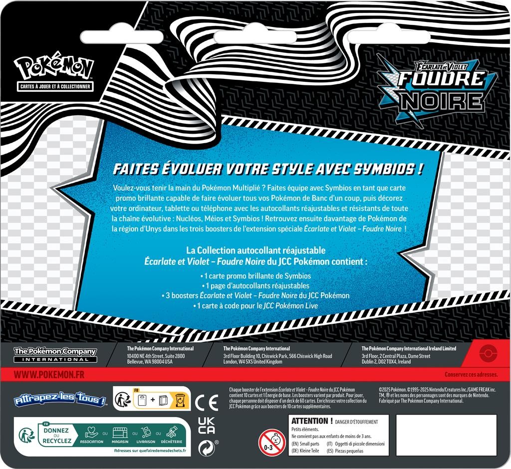 Pokémon - Tri-Pack 3 Boosters EV10.5 Foudre Noire : Symbios