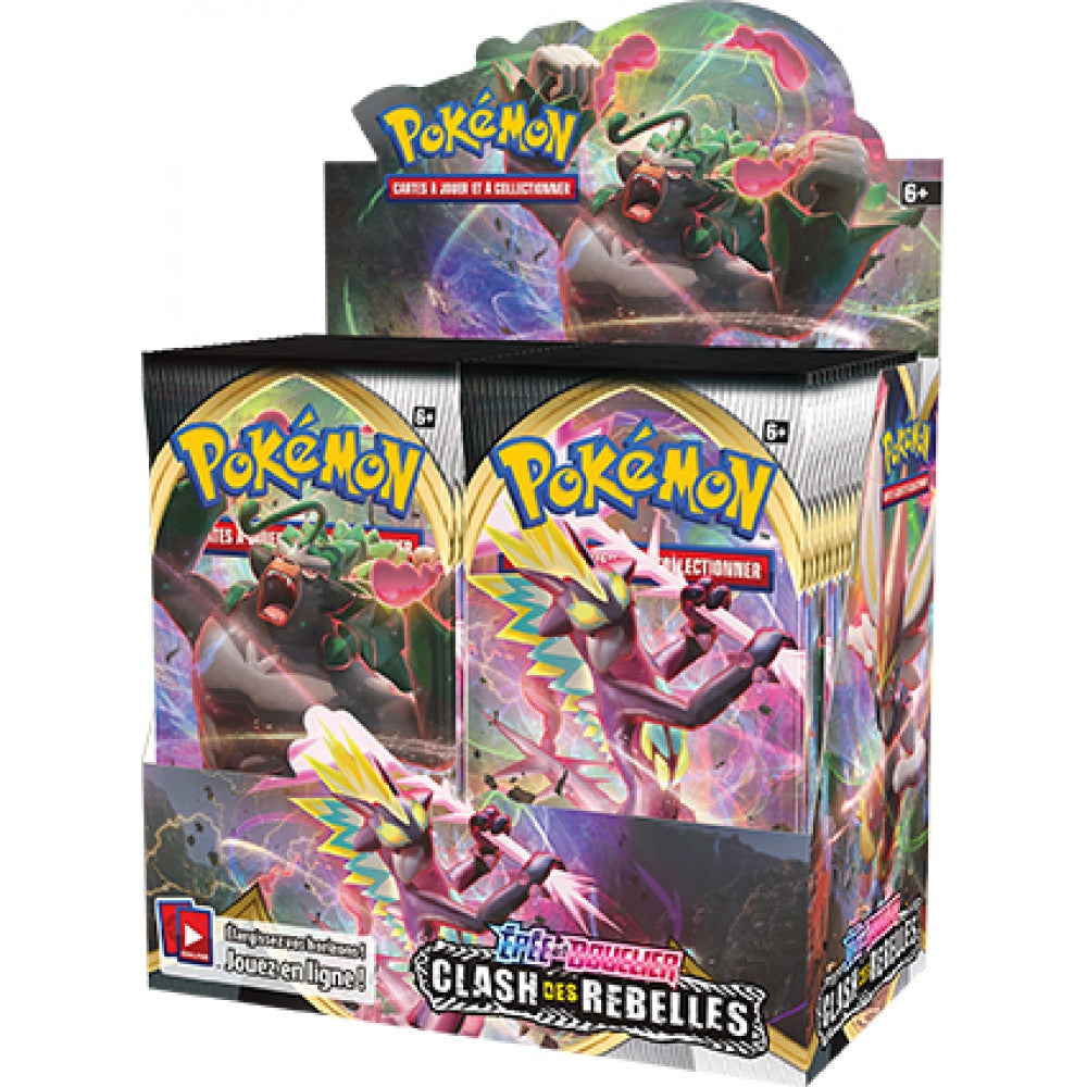 Display Boîte de 36 Boosters Épée et Bouclier : Clash des Rebelles Pokémon FR