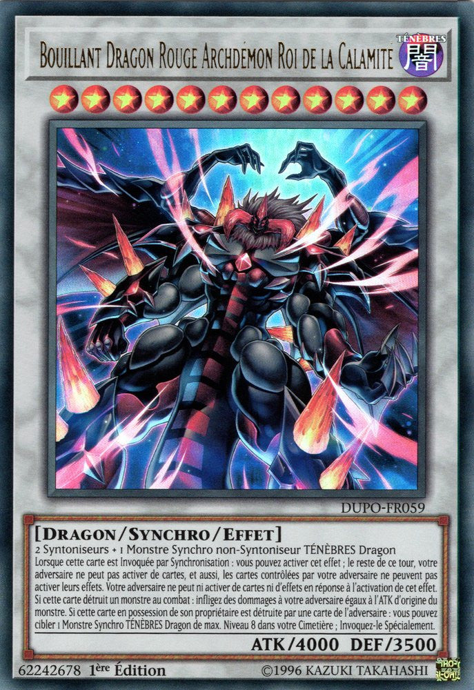 DUPO-FR059 Bouillant Dragon Rouge Archdémon Roi de la Calamité
