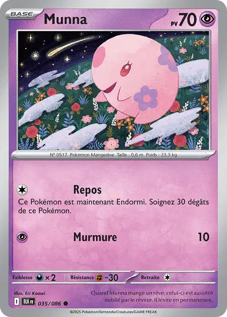 Munna (BLK 035) - Foudre Noire - Carte Pokémon EV10.5