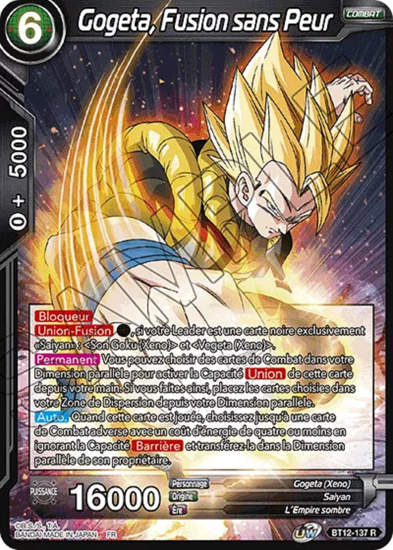 Gogeta, Fusion sans Peur : BT12-137 R
