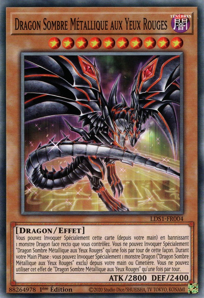 Dragon Sombre Métallique aux Yeux Rouges : LDS1-FR004 C