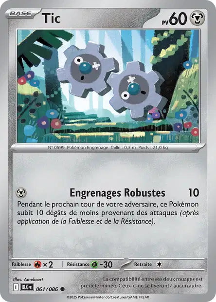 Tic (BLK 061) - Foudre Noire - Carte Pokémon EV10.5