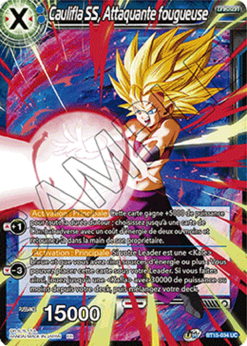 Dragon Ball Super - B15 - Saiyan Showdown - Caulifla SS, Attaquante fougueuse - BT15-034
