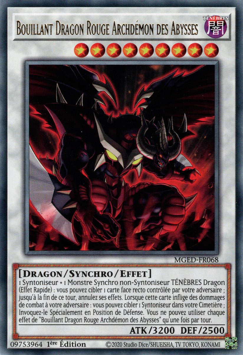 Bouillant Dragon Rouge Archdémon des Abysses : MGED-FR068 (R)