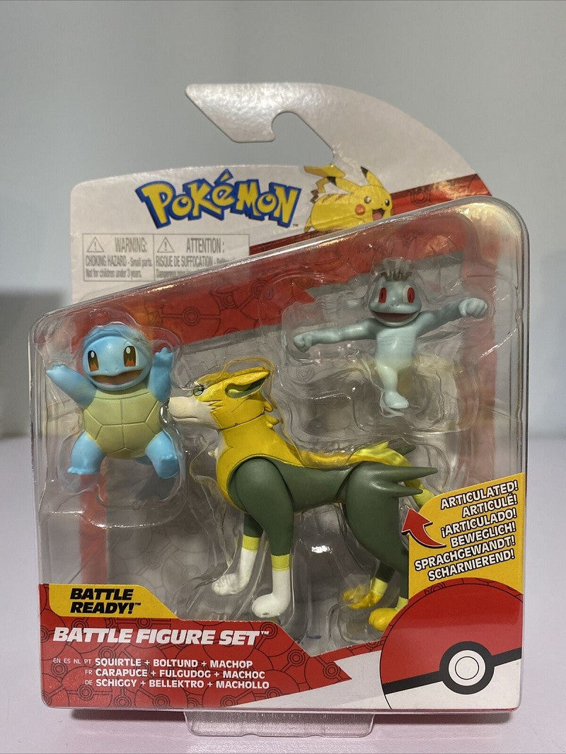 Battle Figure Set : Carapuce + Fulgudog + Machoc