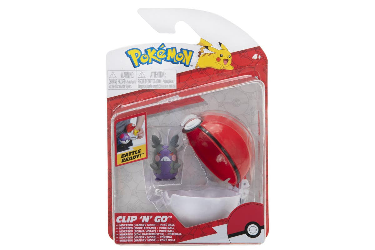 Clip 'N' Go : Morpeko (mode affamé) + Poké Ball - Pokémon