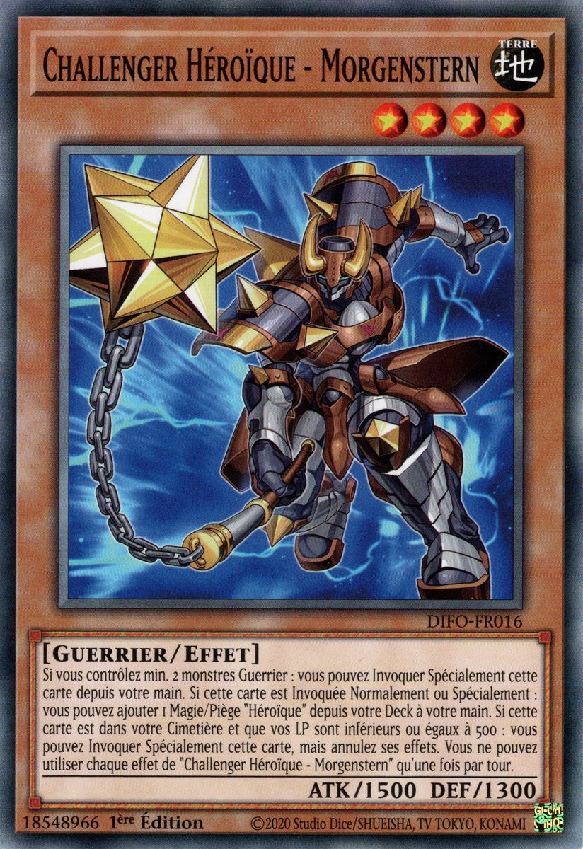 Challenger Héroïque - Morgenstern - DIFO-FR016 - Cartes Yu-Gi-Oh!