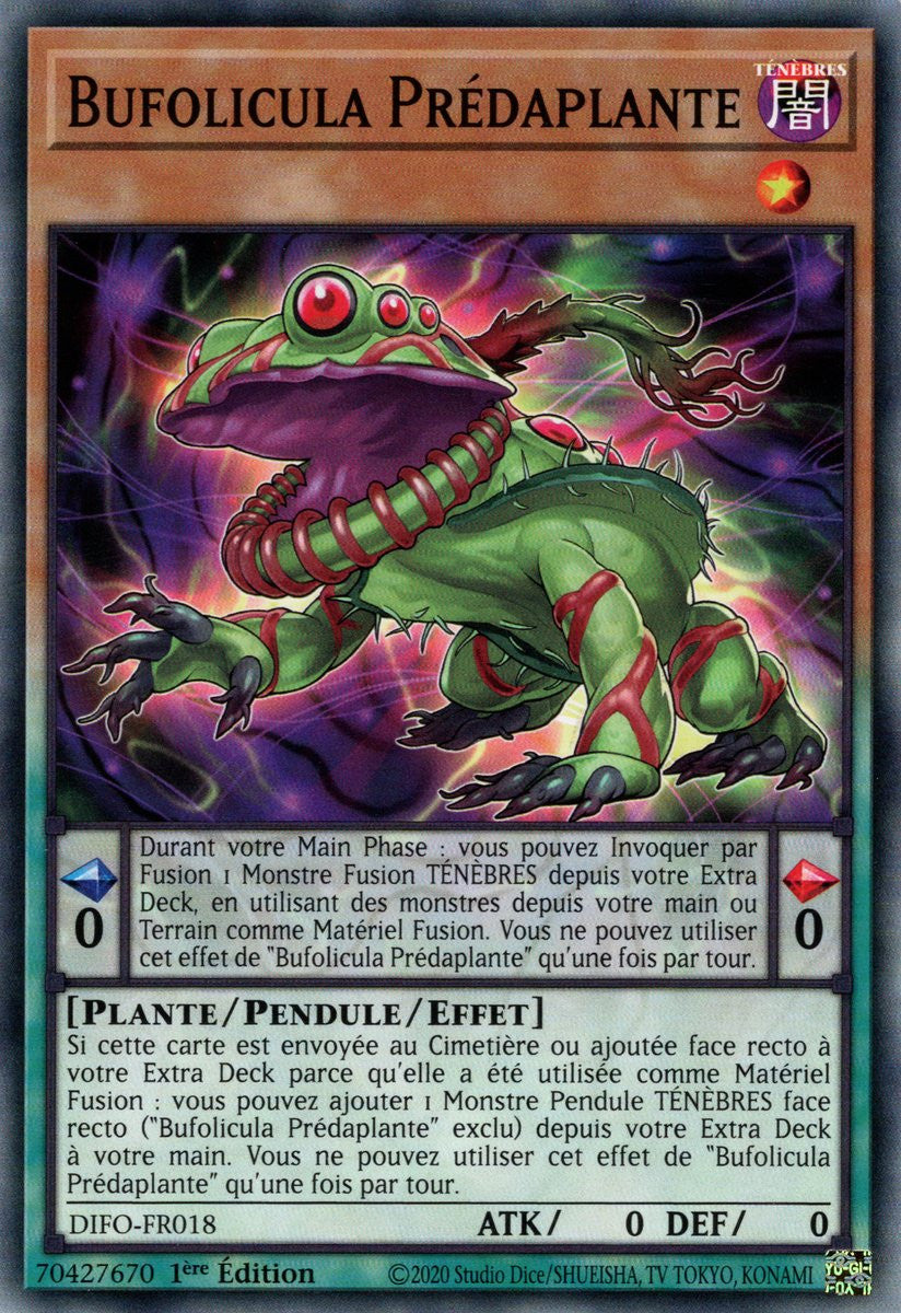 Bufolicula Prédaplante - DIFO-FR018 - Cartes Yu-Gi-Oh!
