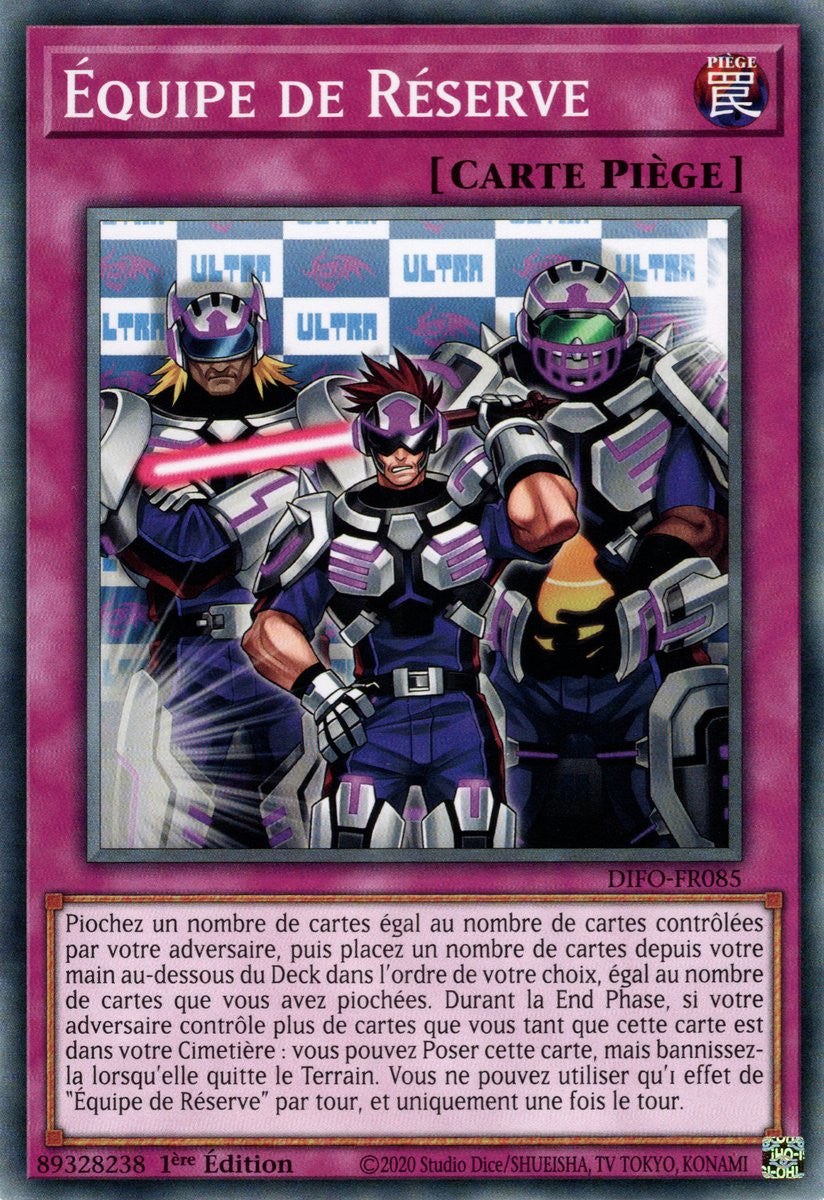 Équipe de Réserve - DIFO-FR085 - Cartes Yu-Gi-Oh!