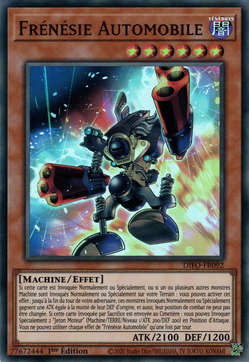 Frénésie Automobile - DIFO-FR092 - Cartes Yu-Gi-Oh!