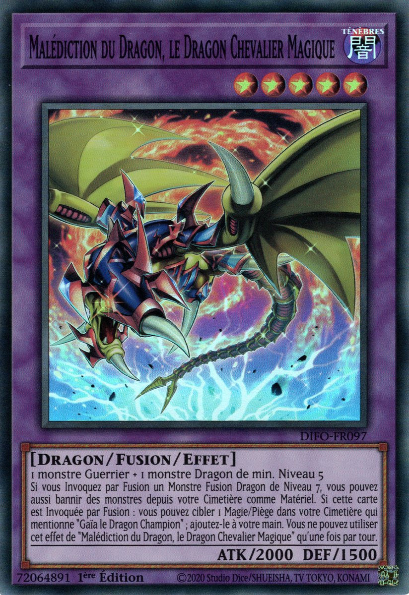 Malédiction du Dragon, le Dragon Chevalier Magique - DIFO-FR097 - Cartes Yu-Gi-Oh!