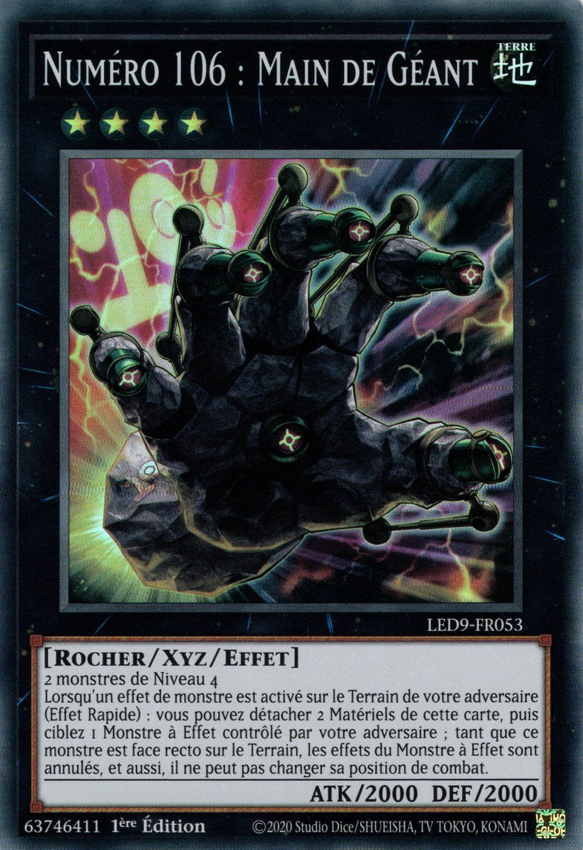 Numéro 106 : Main de Géant - LED9-FR053 - Cartes Yu-Gi-Oh!