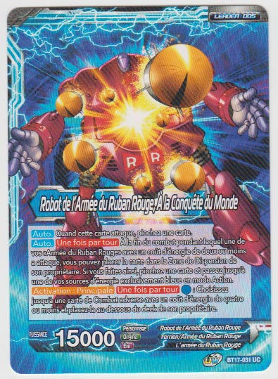 B17-031 Général Red // Robot de l'Armée du Ruban Rouge, À la Conquête du Monde - Cartes Dragon Ball Super