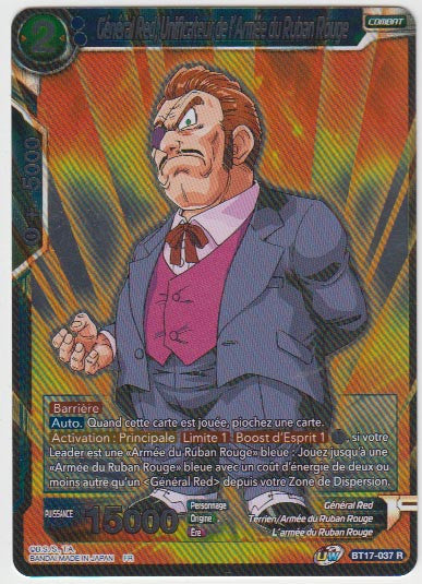 B17-037 Général Red, Unificateur de l'Armée du Ruban Rouge - Cartes Dragon Ball Super