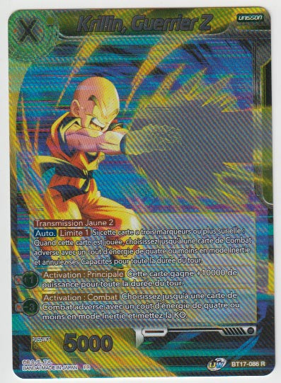 B17-086 Krillin, Guerrier Z - Cartes Dragon Ball Super