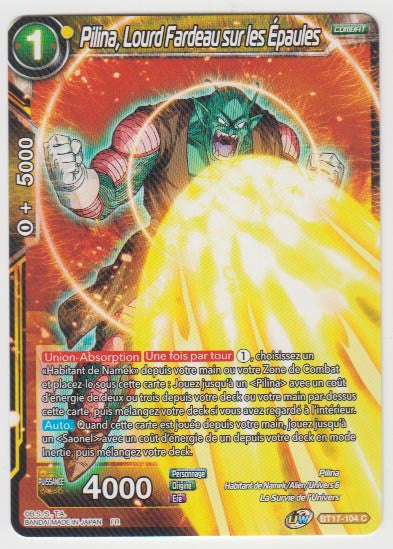 B17-104 Pilina, Lourd Fardeau sur les Épaules - Cartes Dragon Ball Super