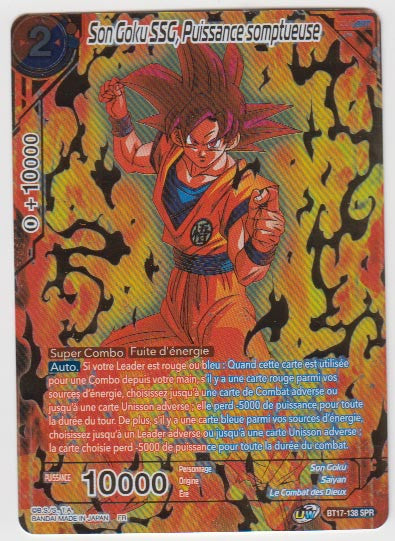 B17-138 SPR Son Goku SSG, Puissance somptueuse - Cartes Dragon Ball Super