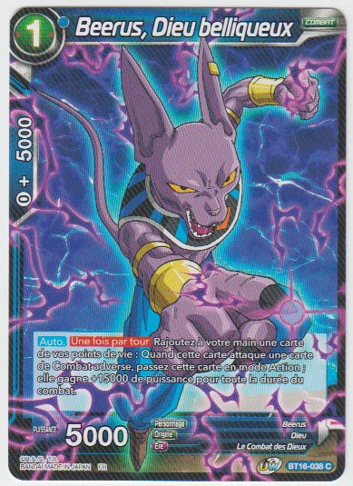 Beerus, Dieu belliqueux : BT16-038 (C)