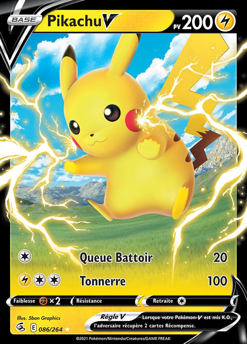 Pikachu V - EB08 086/264 - Poing de Fusion SWSH08 - Cartes Pokémon