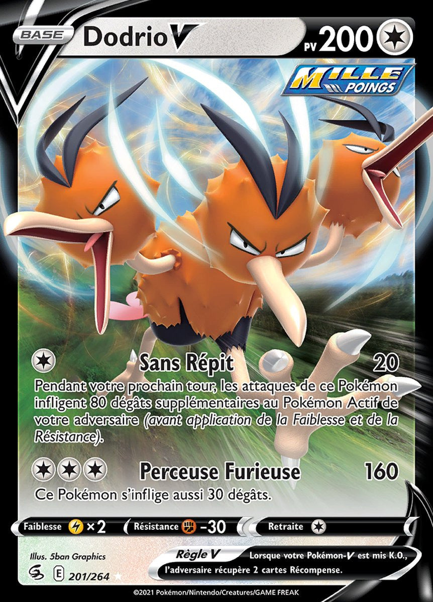 Dodrio V - EB08 201/264 - Poing de Fusion SWSH08 - Cartes Pokémon