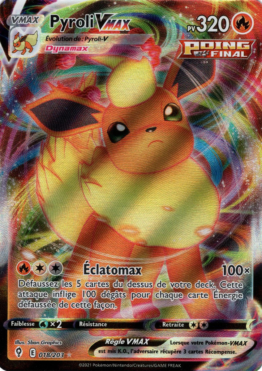 Pyroli VMAX - EB07 018/203 - Évolution Céleste SWSH07 - Cartes Pokémon