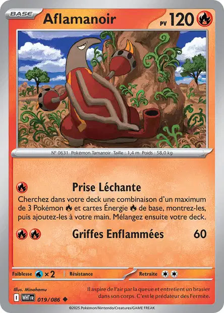 Aflamanoir (WHT 019/086) - Flamme Blanche - Carte Pokémon EV10.5