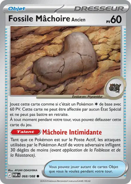 Fossile Mâchoîre Ancien (POR 068/088) - ME03 Équilibre Parfait - Carte Pokémon