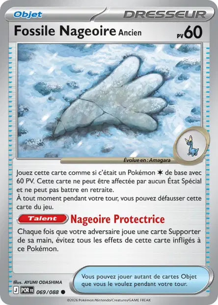Fossile Nageoire Ancien (POR 069/088) - ME03 Équilibre Parfait - Carte Pokémon
