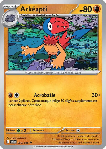 Arkéapti (WHT 050/086) - Flamme Blanche - Carte Pokémon EV10.5